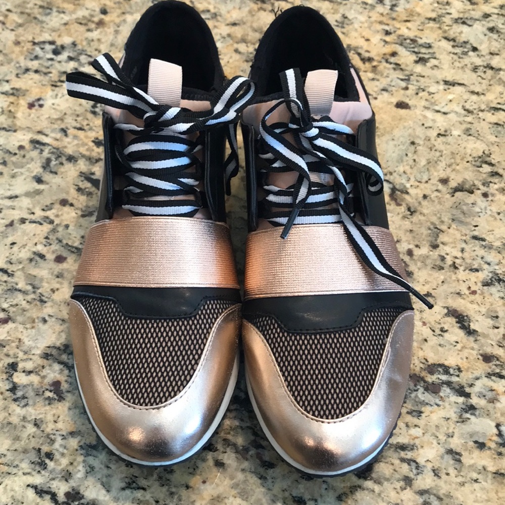 Rose gold sneakers